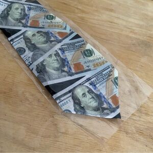 Men’s Money Tie Featuring $100 Bills Brand New